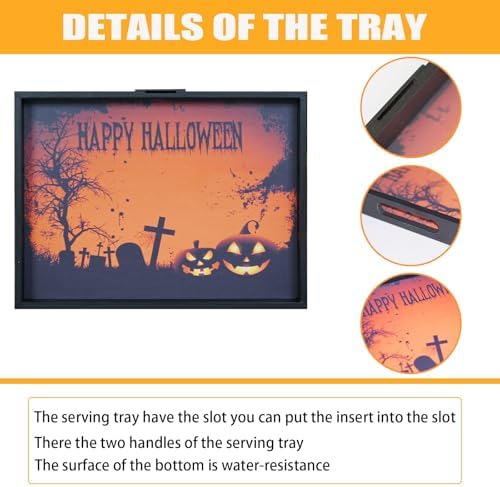 Halloween Decorations Decorative Serving Trays and Platters Pumpkin Tray - Snacks Bowl Candy Dish - for, alternate view 3