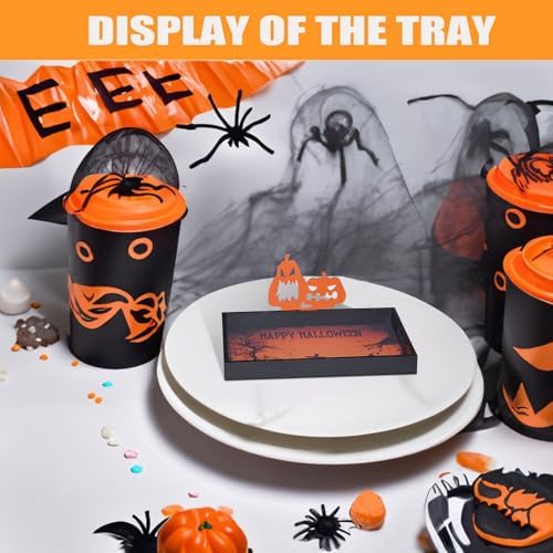 Halloween Decorations Decorative Serving Trays and Platters Pumpkin Tray - Snacks Bowl Candy Dish - for, alternate view 4