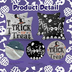 Halloween Decorations - Halloween Pillow Covers 18x18 | Halloween Decor Indoor Outdoor - Skeleton Ghost Pumpkin, alternate