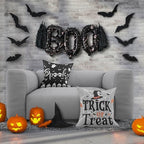 Halloween Decorations - Halloween Pillow Covers 18x18 | Halloween Decor Indoor Outdoor - Skeleton Ghost Pumpkin, alternate