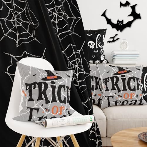 Halloween Decorations - Halloween Pillow Covers 18x18 | Halloween Decor Indoor Outdoor - Skeleton Ghost Pumpkin, alternate