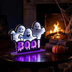 Halloween Decorations Indoor, BOO Infinity Mirror Tunnel Light with 3 Ghosts for Halloween Decor, Spooky Night, alternate
