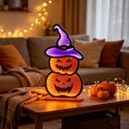 Halloween Decorations Indoor, Scary Pumpkin Infinity Mirror Tunnel Light for Halloween Decor, Witch Hat Night, alternate view