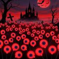 Halloween Decorations Outdoor, 6 Pack 36 LED Solar Red Scary Eyeball Swaying Lights, Solar Firefly Light