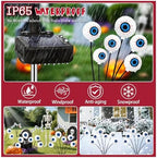 Halloween Decorations Outdoor, 6 Pack 36 LED Solar Red Scary Eyeball Swaying Lights, Solar Firefly Light, alternate view 4