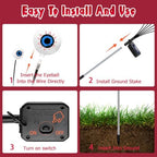 Halloween Decorations Outdoor, 8 Pack 48 LED Solar Red Scary Eyeball Swaying Lights, Solar Firefly Light, alternate view 5