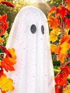 Halloween Decorations Outdoor Indoor-5.3ft Hanging Ghost Decor with a Maple Leaf 6.6ft Swing, Ghost Light, alternate view 4