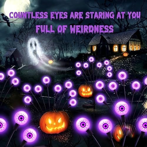 Halloween Decorations Outdoor Solar Scary Eyeball Light,10Pack 80LEDs in Halloween Decor Lights 10Pack-80LEDs, alternate view