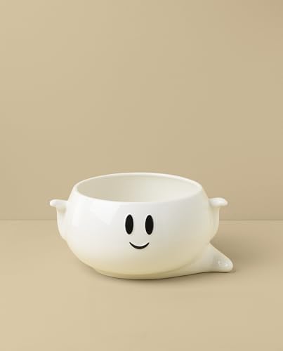 Halloween Ghost Candy Bowl in 1 Count in White, alternate view 2