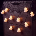 Halloween Ghost LED String Lights 8.5FT Indoor String Lights with 10 LED White Genius for Outdoor Patio Indoor