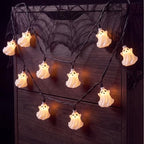 Halloween Ghost LED String Lights 8.5FT Indoor String Lights with 10 LED White Genius for Outdoor Patio Indoor