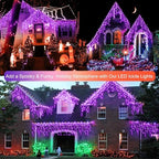 Halloween Icicle Lights Outdoor, 512 LED 46.5 FT 8 Lighting Modes with Timer & Memory, Curtain Fairy String, alternate view 6