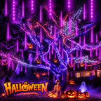 Halloween Lights Outdoor, UL Certified Meteor Shower Lights Purple in Purple