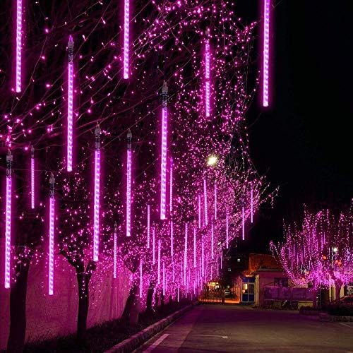 Halloween Lights Outdoor, UL Certified Meteor Shower Lights Purple in Purple, alternate view 2