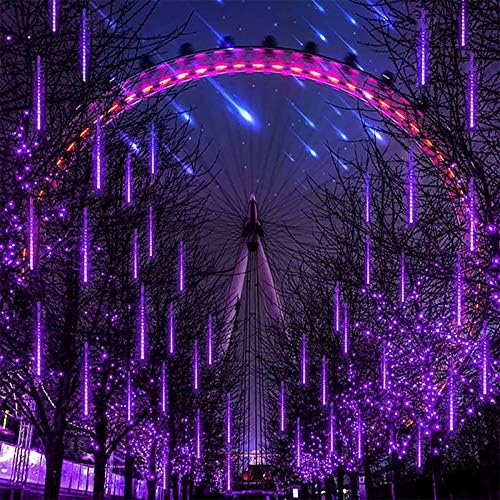 Halloween Lights Outdoor, UL Certified Meteor Shower Lights Purple in Purple, alternate view 3