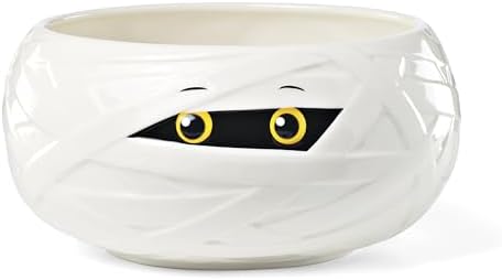Halloween Mummy Candy Bowl in 1 Count in White