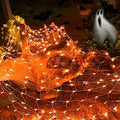 Halloween Net Lights, 360 LED 12ft x 5ft Connectable Mesh Fairy String Lights,8 Modes Low Voltage Safe Adaptor