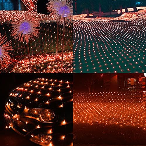 Halloween Net Lights, 360 LED 12ft x 5ft Connectable Mesh Fairy String Lights,8 Modes Low Voltage Safe Adaptor, alternate