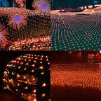 Halloween Net Lights, 360 LED 12ft x 5ft Connectable Mesh Fairy String Lights,8 Modes Low Voltage Safe Adaptor, alternate