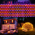 Halloween Net Lights Outdoor 360 LED 12x5 FT Bush Orange Purple Light in 12x5 FT
