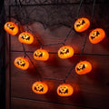 Halloween Pumpkin String Lights 8.5ft Orange Hanging Decorative String Lights with 10 LED Pumpkin for Indoor