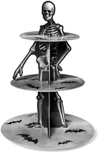 Halloween Skeleton Cupcake Stand, 3 Tier Cupcake Tower Cardboard in Halloween Skeleton