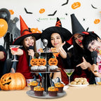Halloween Skeleton Cupcake Stand, 3 Tier Cupcake Tower Cardboard in Halloween Skeleton, alternate view 5
