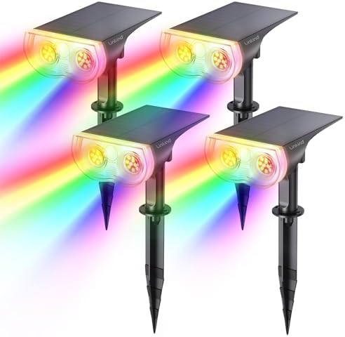 Halloween Solar Lights Outdoor Spotlight Waterproof RGB 4 Pack