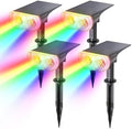 Halloween Solar Lights Outdoor Spotlight Waterproof RGB 4 Pack