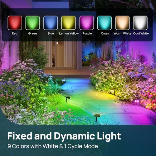 Halloween Solar Lights Outdoor Spotlight Waterproof RGB 4 Pack, alternate view 4