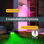 Halloween Solar Lights Outdoor Spotlight Waterproof RGB 4 Pack, alternate view 6