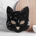 Halloween Spooky Black Cat Marble Cutting Cheese Board 11 x 9 in in 12.4"L x 12.4"W in Black