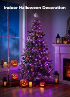 Halloween String Lights Outdoor 100 Count 20 Feet Incandescent Bulb in Purple, alternate view 5