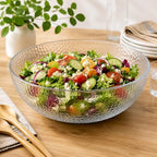 Hammered Plastic Serving Bowl - 15", Clear, 1 Pc in 15 inches in Clear, alternate view 5