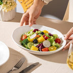 Handcrafted Ceramic Plates Set of 2, Pasta Bowls | 10'' Serving Bowls for Entertaining, Serving Dishes |, alternate view 2