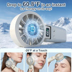 Handheld Portable Fan with Ice Cooling Rechargeable 5.5m/s Speed, alternate view 2