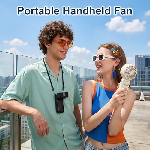 Handheld Portable Fan with Ice Cooling Rechargeable 5.5m/s Speed, alternate view 3