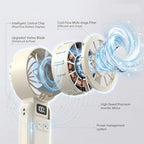Handheld Portable Fan with Ice Cooling Rechargeable 5.5m/s Speed, alternate view 6