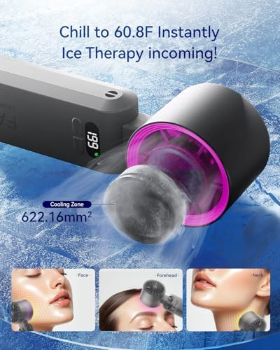 Handheld Portable Turbo Fan with Ice Cooler, Speed (1-199) 5500mAh Rechargeable Personal Fan,[20H Cooling Time], alternate