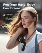 Handheld Portable Turbo Fan with Ice Cooler, Speed (1-199) 5500mAh Rechargeable Personal Fan,[20H Cooling Time], alternate