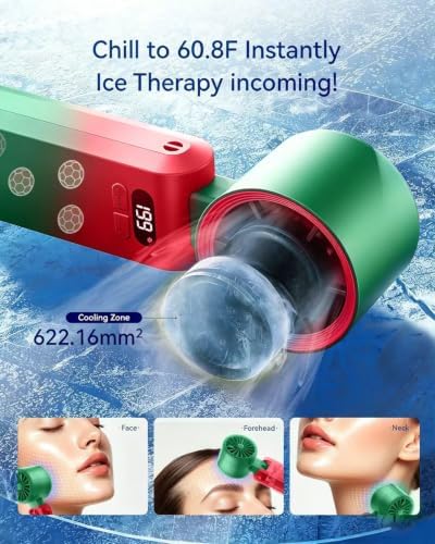 Handheld Portable Turbo Fan with Ice Cooler, Speed (1-199) 5500mAh Rechargeable Personal Fan,[20H Cooling Time], alternate