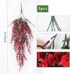Hanging Artificial Plants Fake Vines Hanging Eucalyptus Leaf Plants, alternate view 3