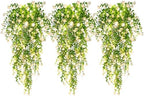 Hanging Fake Plants Fake Vines Artificial Plant Large White Flowers