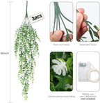 Hanging Fake Plants Fake Vines Artificial Plant Large White Flowers, alternate view 3