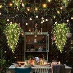 Hanging Fake Plants Fake Vines Artificial Plant Large White Flowers, alternate view 5