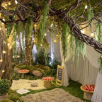 Hanging Green Spanish Moss Fairy Forest Ceiling Party Halloween Decor, alternate view 3