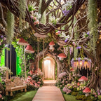 Hanging Green Spanish Moss Fairy Forest Ceiling Party Halloween Decor, alternate view 5