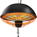 Hanging Patio Heater, Outdoor/Indoor Electric Infrared, Ceiling Heater with 3 Adjustable Modes 600W/900W/1500W.