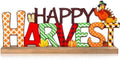 Happy Harvest Decorations for Home, Fall Metal Table Sign