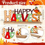 Happy Harvest Decorations for Home, Fall Metal Table Sign, alternate view 3